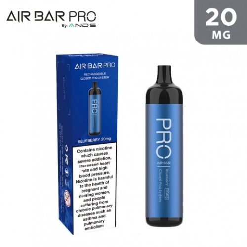 AIR BAR PRO RECHARGEABLE POD BLUEBERRY 20 MG 1500 PUFFS
